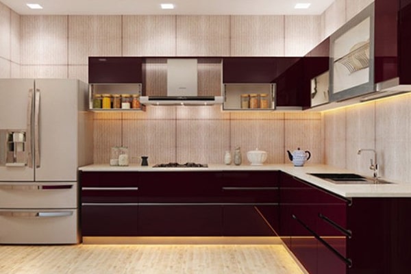 L Shaped Modular Kitchen